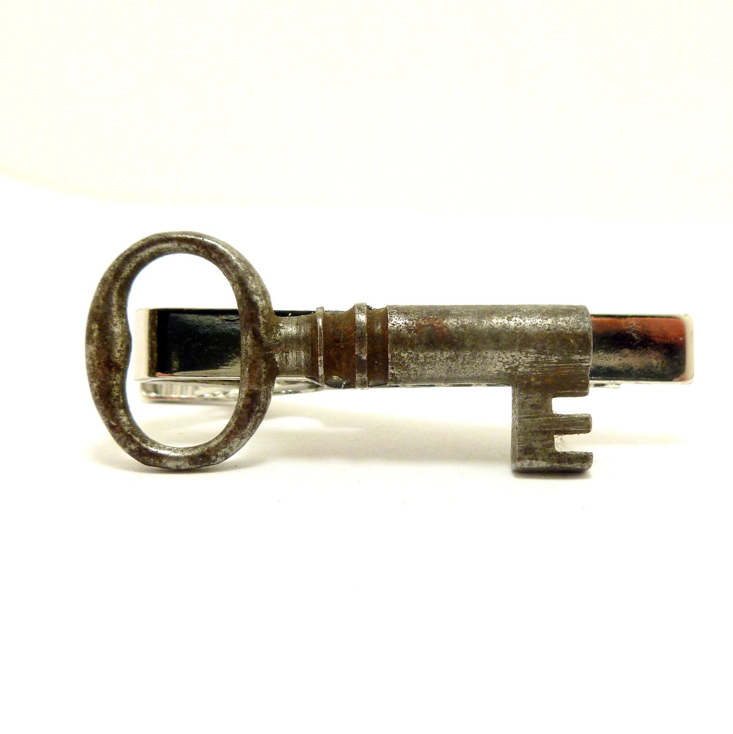 Skeleton Key Tie Clip, Steampunk Men's Tie Tack