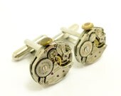 Steampunk Watch Cuff Link, Antique Cufflinks from Watch Movements