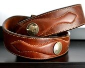 Vintage Buffalo Nickel Heavy Leather Belt 30"