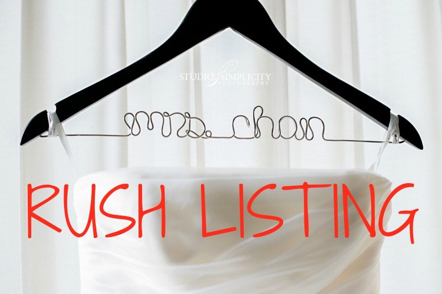 Wedding Hanger, Bridal Hanger, Mrs Hanger RUSH LISTING