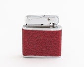 Working 1950s Japanese Superior Automatic Lighter With Red Textured Wrap NOS
