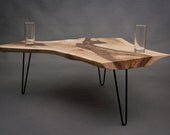 Natural English Walnut COFFEE TABLE  - Rustic - Mid century - Retro