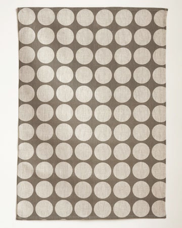 Linen Tea Towel - Just Dots in Slate