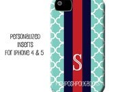 Personalized iPhone 4 or iPhone 5 Inserts