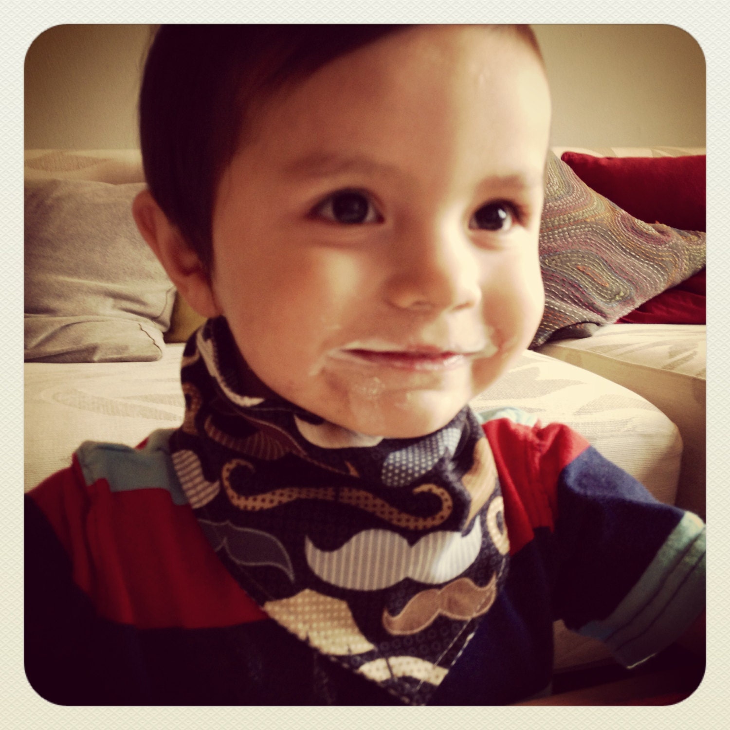Mustache Man Bandanna Bib