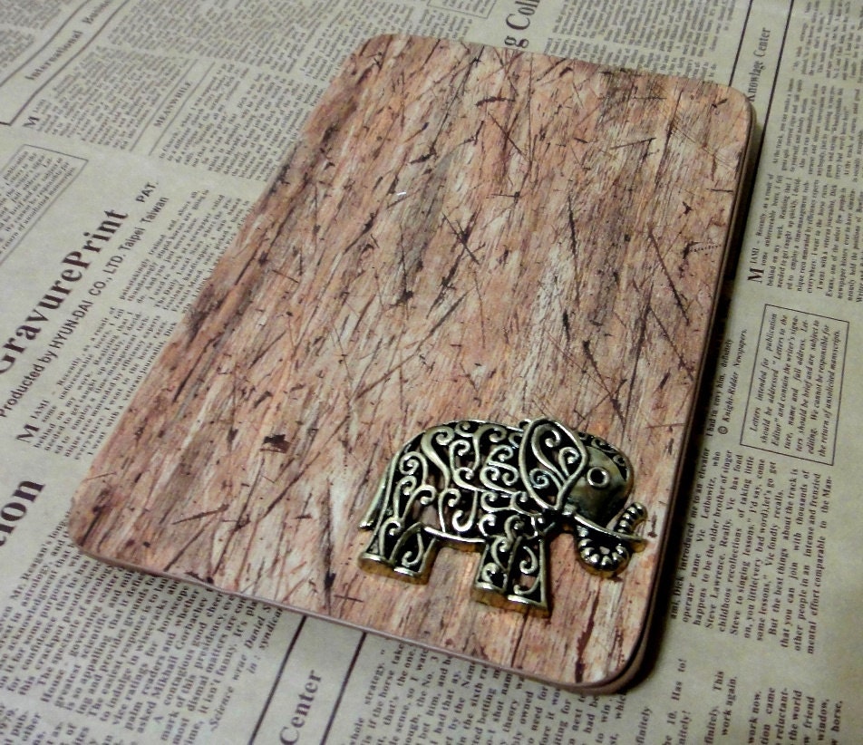 Hollow ornate elephant  iPad MINI Case fits for iPad MINI Stand case (not actual wood case) iPad Mini Tablet Smart Case Cover