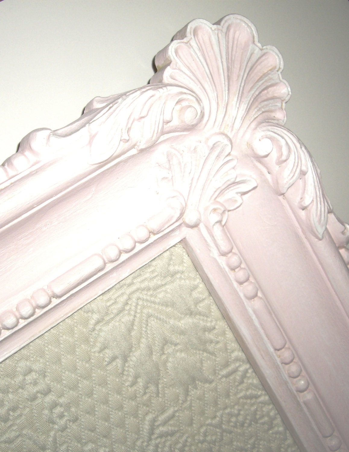 VINTAGE FRAME Magnetic Message-Photo  Board - Pink and Cream - Super Sweet- perfect for Nursery  shabby chic