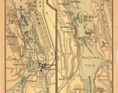 Trollhattan Sweden 1898 City Map Street Plan Scandinavia