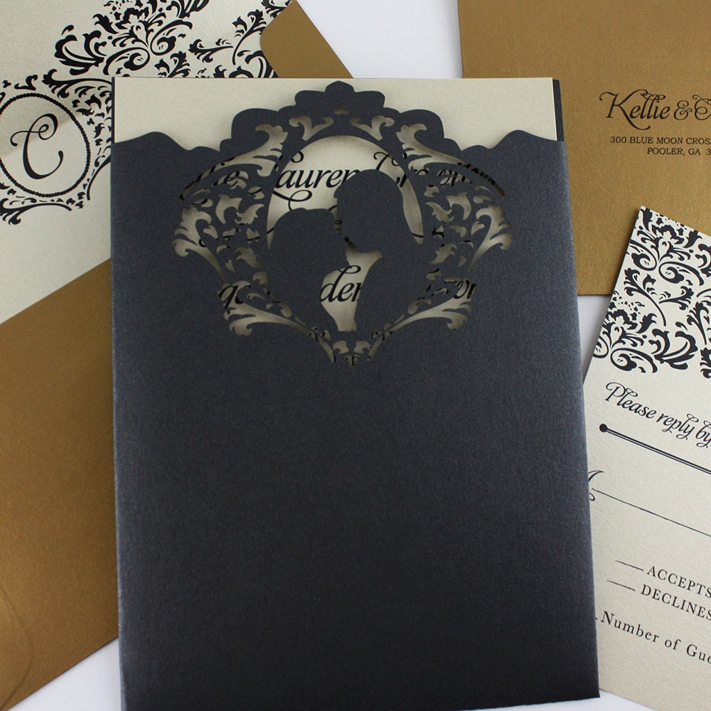 Silhouette Lasercut Invitation