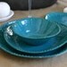 Dinnerware Set for 4 - 16 Peices - Aqua Mist - Dinner Salad Dessert Bread Plate and Bowl - French Country