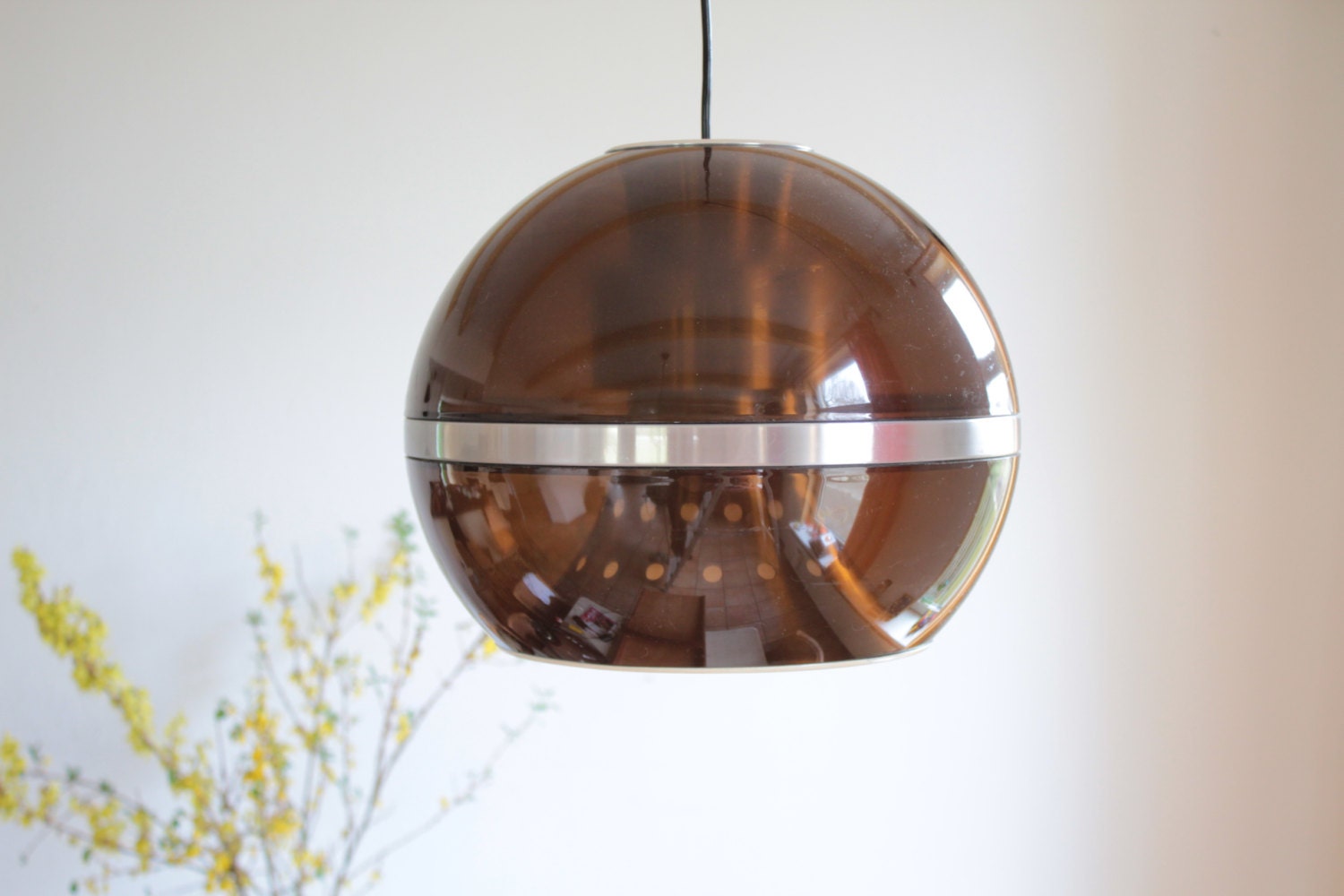 Vintage Space Age ceiling lamp, made in Holland by Dijkstra around 1970