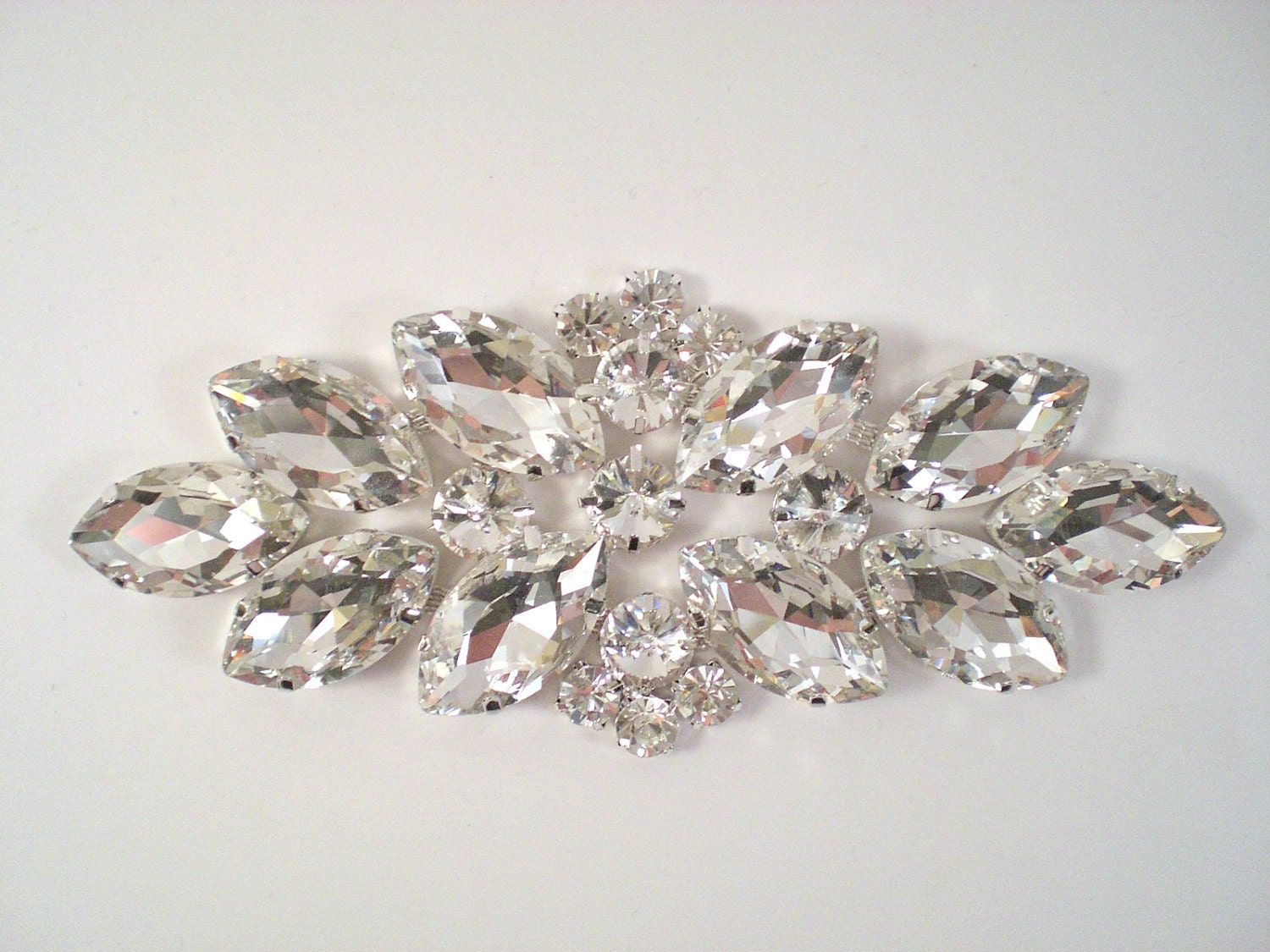Crystal Rhinestone Applique Wedding Bridal by HeadbandBlossoms