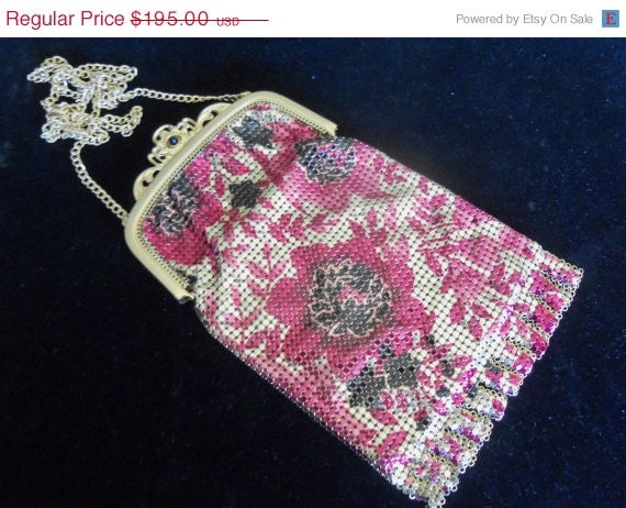 Vintage 1986 Whiting & Davis Mesh Bag 110th Anniversary Heritage Collection Purse Collector Piece, Flapper Mad Men Mod Hollywood Regency