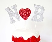 Glittered Alphabet Cake Topper
