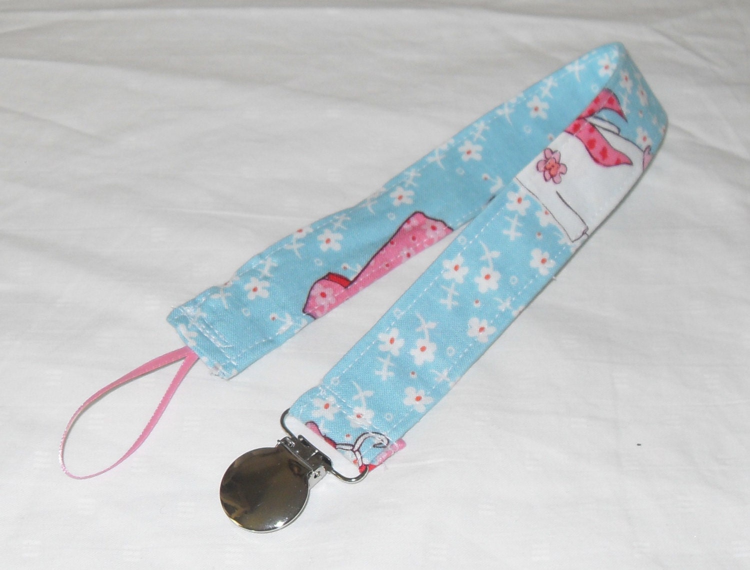 Children at Play Just Stay Little Turquoise Pacifier Clip