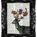 Deer Stag & Flowers Upcycled Book Dictionary Art Print Art Prints Vintage Book Print Vintage Book Page Recycled   Buy 3 get 4th free