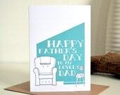 Dad's Chair Father's Day Card - also available as Grandad and Stepdad version