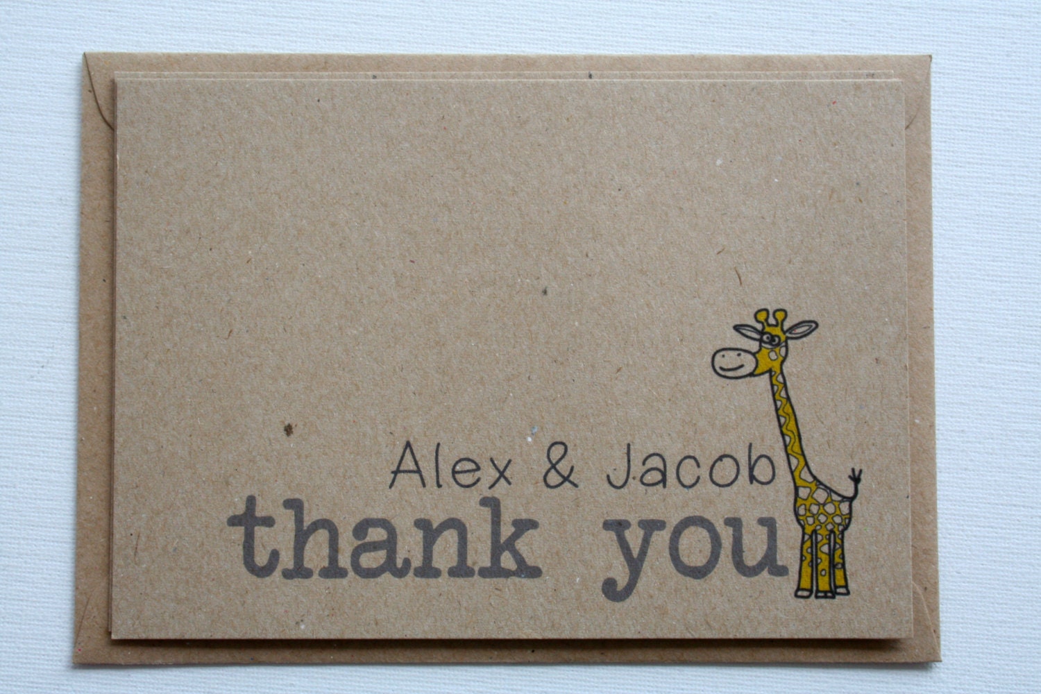 Thank you cards - baby shower - children - birth - with envelopes (set of 40)