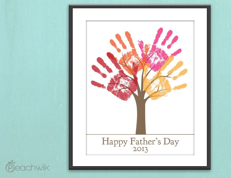 Fathers Day Last Minute Printable Gift - DIY Child's Handprint Tree - Printable pdf - Kid's craft project - Tree Art Project