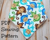 PDF Pattern for Bandana Bib- Drool bib- Trendy Bib PDF E-book - Instant Download