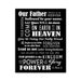 The Lord's Prayer Scripture Art Typography Subway Print 11 X 14 Giclee