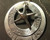 Hand Stamped Beachy Grandma Necklace