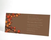 Fall Wedding Invitation Suite with Autumn Orange Leaves, Autumn Wedding, Choose the Colors for the Season or Your Wedding Theme