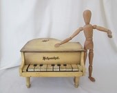 Schoenhut Toy Piano and Music Box - Original Wooden Antique Piano - Restoration Project
