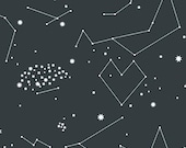 Lizzy House's Constellation Fabric - Black Constellations