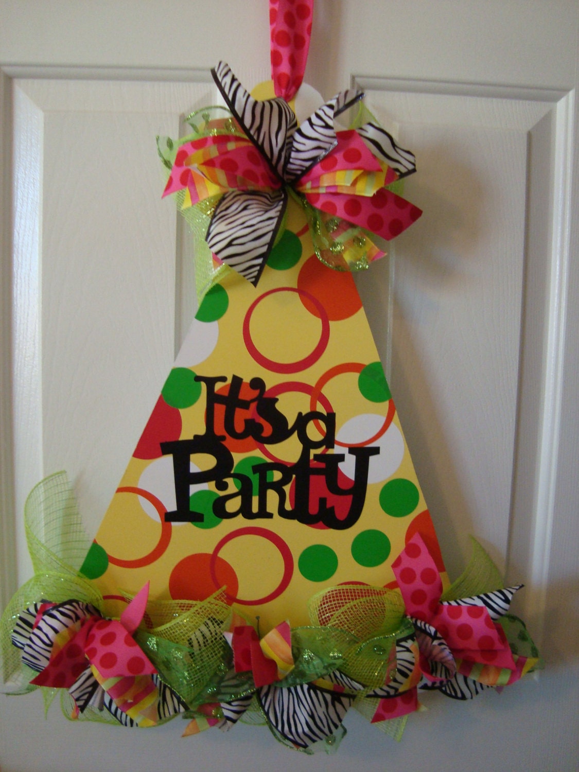 Birthday  Front Door Hanger Party Hat
