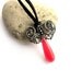 Red Butterfly Necklace - Silver Wire Wrapping Necklace with carmine Jasper - Botanical Woodland Romantic - Elvish Fantasy Necklace