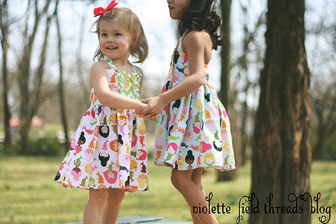 Ginger Dress and Top PDF Pattern Tutorial,  Ebook, Epattern, Sizes 12m-10 years included.