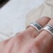 Anchor - Sterling Silver Ring Band  - 5mm - Hand Forged and Hand Stamped - Custom Size