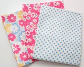 Timeless Treasures 1930s collection by Karen Snyder cotton fabric, Pink Fat Quarter Trio
