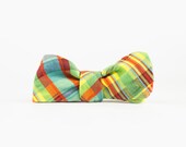 Spring Plaid Bow Tie