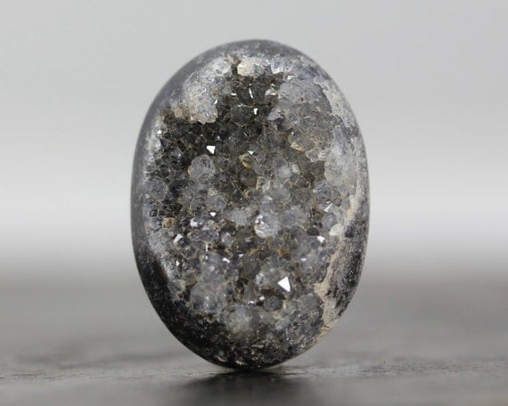 black and grey druzy raw quartz crystal geode by cabaddict black and grey druzy raw quartz crystal geode by cabaddict