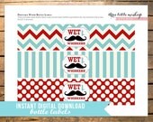 INSTANT DOWNLOAD Little Man Mustache Bottle Labels Il_170x135