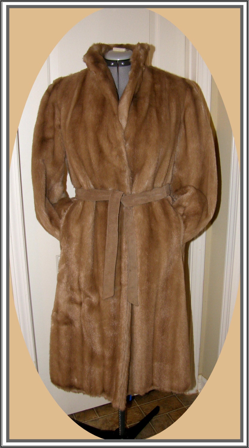 Vintage Faux Fur Beige Mink French Pile Tissavel Ultra Luxurious