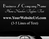 Business Advertisement Vinyl Decal Sticker - ANY 1 Color