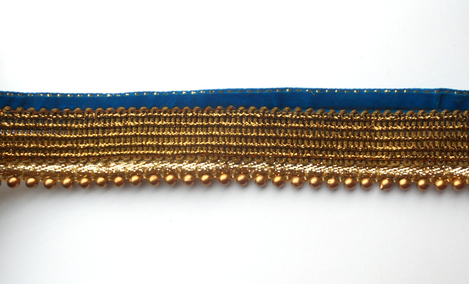 Beaded Trims Blue Velvet Trim Bronze Border Trim on Etsy Sew on beaded border by the yard