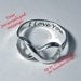 Infinity ring Sterling silver stacking LOVE, SALE, Handmade, custom message