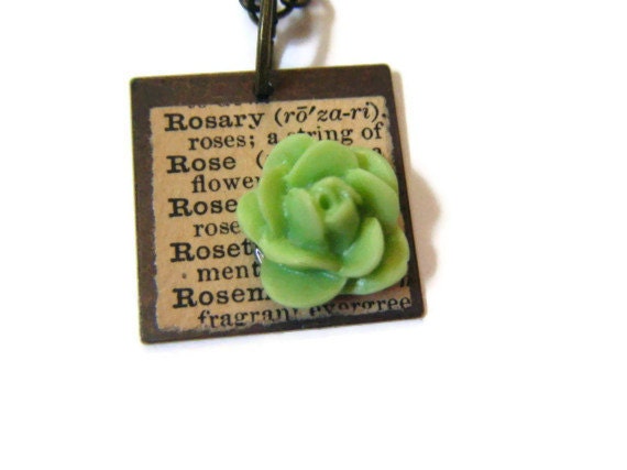 Rose definition pendant necklace