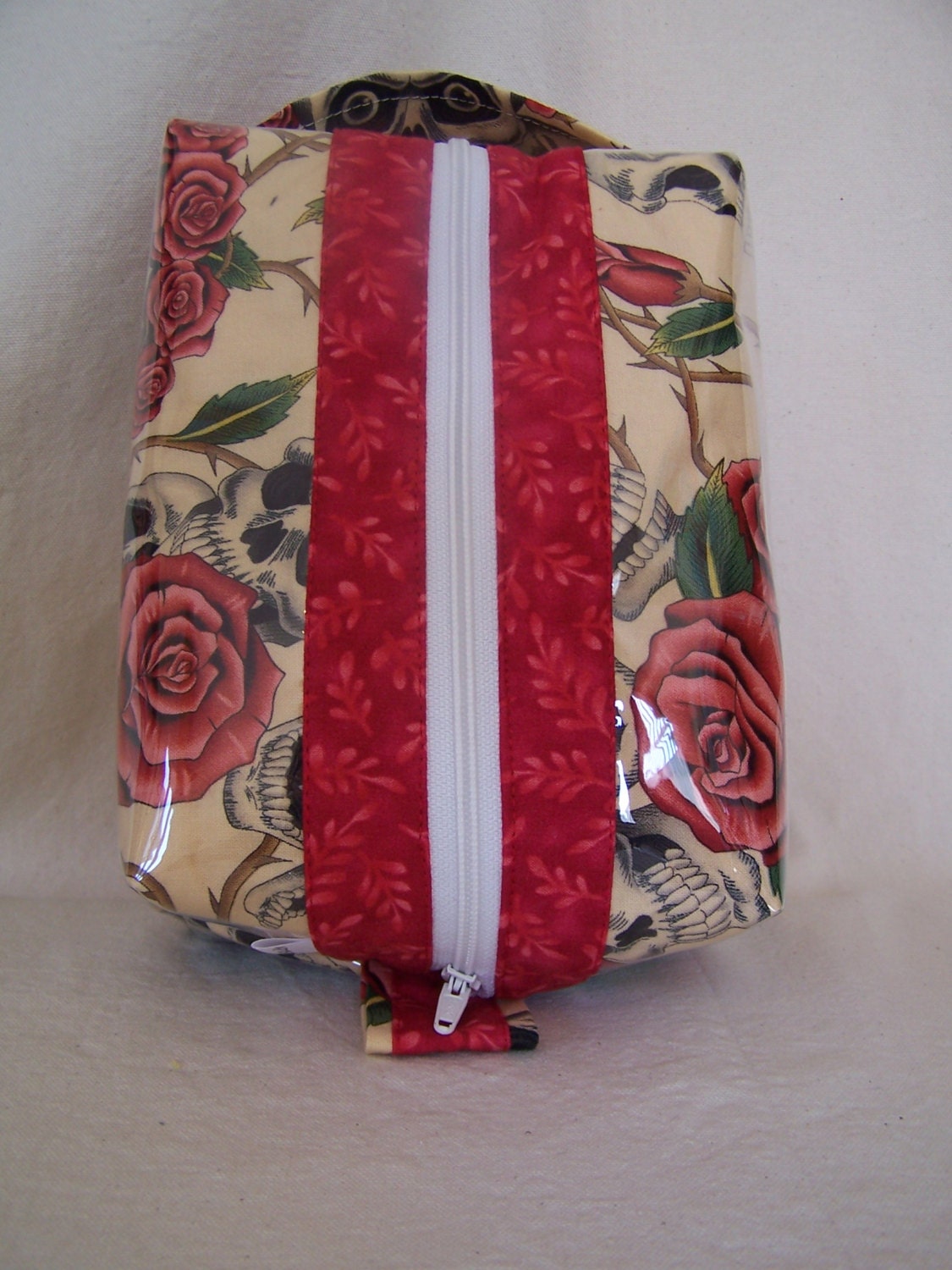 Skulls Cosmetic Pouch, Make-Up Box Bag, Zippered Ditty Bag, Travel Pouch, Dop Kit
