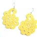 Lace Earrings Hand Painted in Yellow - Customizable Colors