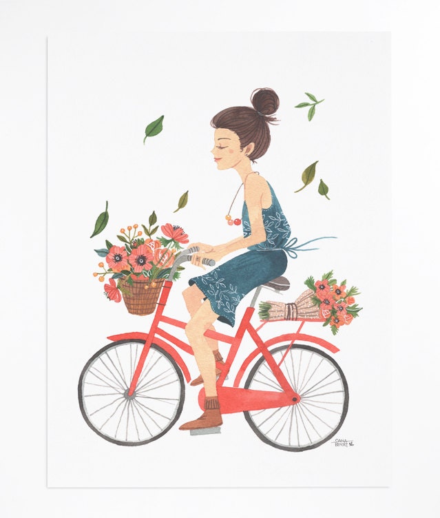 Girl on Bike - poster
