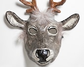 Paper mache deer mask