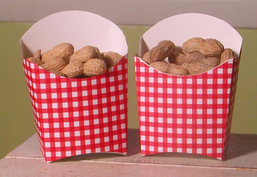 Red Gingham Favor Box - Set of 12 Il_570xn