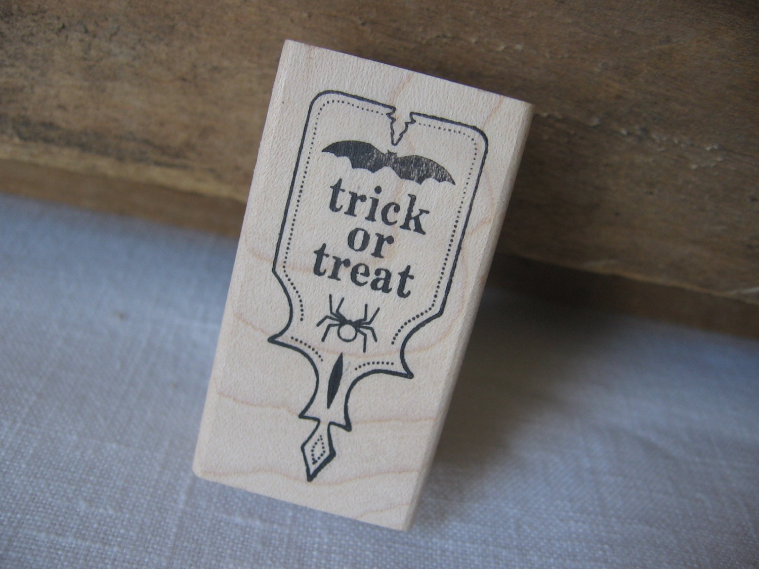 Trick or Treat Halloween Rubber Stamp Memory Box Made in USA