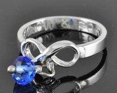 ON SALE, infinity ring, birthstone ring,  best friend ring, promise ring,personalized ring, friendship ring, sisters ring