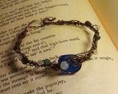 Moondance - Wire Wrapped Sea Glass and Shell Bracelet